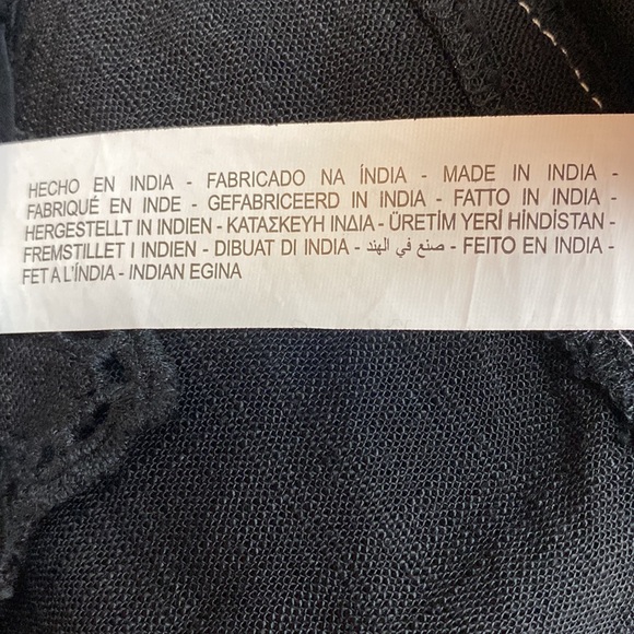 Zara black short jumpsuit romper with topstitching & lace design size XS, NWT - Picture 14 of 14